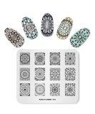 Alexnailart Nail Art Stamping Plate Flowers Kaleidoscope Template Image Plate Nail Art Tools (FL018) - Buy Online on SooperMarket.com