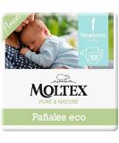 Moltex Pure & Nature Ecological Diapers Size 1 (2-5 kg) - 88 Biodegradable Diapers for Eco-Friendly Baby Care - Buy Online on SooperMarket.com