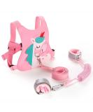 Baby Walking Safety Harness with Anti-Lost Wrist Link - Pink Unicorn Design for Toddler Girls/Boys Travel - Buy Online on SooperMarket.com