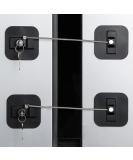Fridge Lock,2 Pack Refrigerator Lock with Keys,Freezer Lock and Child Safety Cabinet Lock (Fridge Lock-Black) - Buy Online on SooperMarket.com