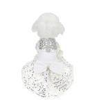 FLAdorepet Sparkling Rhinestone Dog Wedding Party Dress Tutu Skirt Luxury Lace Bow Dress Bride Costume For Small Dog Pet Apparel (S White) S White - Buy Online on SooperMarket.com
