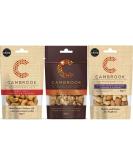Cambrook | Hickory Smoke Seasoned Almonds & Cashews 80g | Sweet Chilli Peanuts & Cashews 80g | Caramelised Peanuts With Sesame Seeds 80g - Buy Online on SooperMarket.com