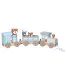 Kindsgut Holz-Reisenbahn - Sustainable Wooden Train Set with Zoo Animals | High-Quality Eco-Friendly Toy in Dark Gray - Buy Online on SooperMarket.com
