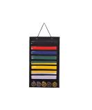 ZFZGFRCS Karate Martial Arts Belts Storage Organizer- Holds 8 Karate Belts and 5 Medals, Martial Arts Taekwondo Belt Display Holder, Durable & Dust-Proof Black - Buy Online on SooperMarket.com