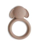 Mushie Silicone Dog Brown Baby Teether Toy - BPA-Free Teething Relief - Buy Online on SooperMarket.com