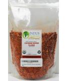 Indus Organics Cayenne Pepper Flakes (40,000 SHU) 10 Oz Bag - Premium Grade, High Purity, Freshly Packed - Buy Online on SooperMarket.com