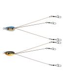 Alabama Rig Umbrella for Bass Fishing - 3 Arm Swim Baits Lures Bait Kit | Freshwater Trout Salmon - 2 Pcs Black Blue - Buy Online on SooperMarket.com