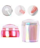 2PCS Nail Seal Stamp Silicone Stamper Heads for French Tips Manicure - Red & Colorful - Buy Online on SooperMarket.com