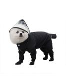 XL Black Dog Raincoat with Hood, Onesie, Rain Jacket & Boots - Waterproof Dog Rain Poncho for Small Dogs (16.5 inch Back Length) - Buy Online on SooperMarket.com