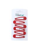 6 PCS Metal Snap Hair Clips - Red Hair Grips 5CM Long - Buy Online on SooperMarket.com