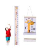 Baby Height Growth Chart Wall Hanging Measuring Ruler for Kids Removable Canvas and Wood Wall Ruler Bedroom Nursery Wall Decoration - Buy Online on SooperMarket.com