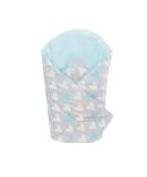 Baby Swaddle Wrap Blanket | Newborn Cotton Swaddling Sleeping Bag 0-3 Months (Blue Hearts) - Buy Online on SooperMarket.com