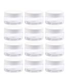 12PCs Clear Mini Plastic Containers - 100ml/80g Empty Small Cans for Creams DIY & Roben Cosmetics - Wide Mouth with Lid - Buy Online on SooperMarket.com