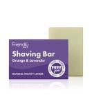 Organic Orange Lavender Shaving Bar - 95g | Luxurious Eco-Friendly Shaving Soap for Men & Women - Buy Online on SooperMarket.com