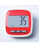 Simple 3D Pedometer with LCD Display - Clip-on Walking & Running Counter in Red | International Shipping Available - Buy Online on SooperMarket.com