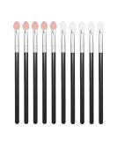 Buy Two-Color Rubber Cotton Eye Makeup Brushes - 10 PCS Sponge Applicator & Oval Tipped Eyeliner Brush for Flawless Eyeshadow | International Shipping Available - Buy Online on SooperMarket.com