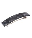 French Amie Oblong Handmade 3.5" Celluloid Hair Barrette Clip Women Hair Accessories, Made in France (Black Finish) Pearl Black - Buy Online on SooperMarket.com