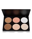Vodisa Contour Face Powder Kit - Professional Base Foundation Corrector Palette for Highlighting, Contouring, and Bronzing - Brown - Buy Online on SooperMarket.com