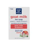 Kiss My Face Goat Milk Bar Soap - Peach + Apple Blossom - Probiotic Goat Milk Soap Bar - Cruelty Free and Palm Oil Free (Peach + Apple Blossom  Pack of 1) - Buy Online on SooperMarket.com