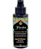 Restorative Hair Oil with Moroccan Argan Oil | Natural Shine Curl Definition Frizz Reduction | Thicker Fuller Manageable Hair - 3.38 Fl Oz - Buy Online on SooperMarket.com
