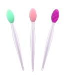Silicone Lip Scrub Brush | Exfoliating Double-Sided Lip Scrubber Tool | Smoother & Fuller Lips | 3 Colors, 3 PCS - Buy Online on SooperMarket.com