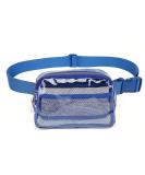 Small Clear Blue Waterproof Belt Bag - Transparent Waist Pack for Women & Men | Ideal for Training Festivals Travel & Concerts - Buy Online on SooperMarket.com