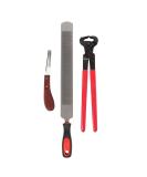 Nicoone Horse Farrier Hoof Trim Tool Kit | 3PC Professional Hoof Cutting Tongs & Horseshoe Care Accessories - Buy Online on SooperMarket.com