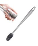Baby Bottle Brush Long Handle Soft Silicone Bottle Cleaner Brush for Cleaning Bottles Glass Cup Thermoses Various Containers(Grey) - Buy Online on SooperMarket.com
