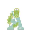 Sevi 83001 Tier wooden letter A - Alligator door letters for children's room ABC learning toys made of wood educational toys for children from 3 years letters sorted pink / yellow / blue - Buy Online on SooperMarket.com