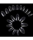 600PCS Transparent Stiletto False Nails - Short Artificial Acrylic Nail Set for DIY Nail Art - Buy Online on SooperMarket.com