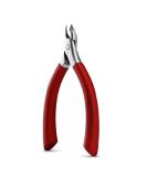 BEZOX Professional Cuticle Clipper - Half Jaw (5mm) Precision Cutters with Silicone Handle for Expert Manicures | Premium Red Nail Tool for Salon-Worthy Finish - Buy Online on SooperMarket.com