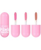 Pink Lipstick Set - Waterproof High Pigment & Non-Smudge Liquid Lip Gloss - Long-Lasting Makeup for Women - Pack of 3 - Buy Online on SooperMarket.com
