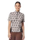 Kerrits Always Cool Ice Fil Short Sleeve Shirt - Tan Painted Horse/Black Large - Buy Online on SooperMarket.com