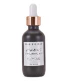 Vitamin C & Hyaluronic Acid Brightening Facial Serum 2oz | Hydrating and Brightening | Made in USA | Paraben and Cruelty Free - Buy Online on SooperMarket.com