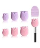 6 Pack Makeup Brush Holder Size 3 Silicone Makeup Brush Travel Makeup Brush Cover Reusable Makeup Brush Protector Protective Brush Makeup Organizer Comes With Makeup Brush Cleaning Pad - Buy Online on SooperMarket.com