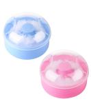 Arroyner 2Pcs Baby Body Cosmetic Powder Puff Body Powder Puff and Container Case (Pink and Blue) (2pcs) - Buy Online on SooperMarket.com