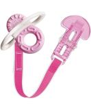 MAM Bite and Relax Teether with Clip - Pink Baby Teether for 2+ Months | Promotes Dental Hygiene & Soothes Painful Gums - Buy Online on SooperMarket.com