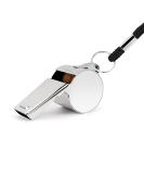 Golvery Metal Referee Coach Whistle - Stainless Steel with Lanyard | Crisp Sound for Sports & Lifeguard Protection - Silver - Buy Online on SooperMarket.com
