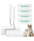 ONLYESH 360 Leaves Foot Roll - 16cm Lint Roller for Cat Hair Sofa Bed & Carpet | 4 Rolls 90 Sheets Each - Perfect for Pet Owners! - Buy Online on SooperMarket.com