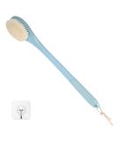 Long Handle Body Back Scrubber - Exfoliating Shower Brush Light Blue - Buy Online on SooperMarket.com