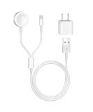 Apple MFi Certified 2 in 1 iPhone & Watch Charger - Magnetic iWatch Charging Cable with USB Wall Charger - Compatible with Apple Watch Series & iPhone 14/13/12/Pro/Max/XR/X - 6.6 FT - Buy Online on SooperMarket.com
