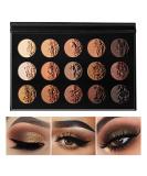 Nude Gold Eyeshadow Palette Natural Naked Smokey Warm Neutral 15 Shades, ecofavor Ultra-Blendable High Pigmented Matte Shimmer Matallic Long Lasting Waterproof Eye Shadow Pallet, Travel Size Makeup - Buy Online on SooperMarket.com