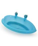 Hypeety Portable Bird Bath with Mirror - Blue Bird Bathtub for Pet Parrots - Buy Online on SooperMarket.com