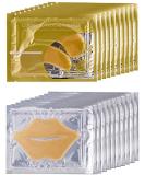 Theshiry 10 Pairs Collagen Crystal Eye Mask and 10 Pcs Collagen Crystal Lip Mask  Anti Aging Eye and Lip Mask  Collagen Crystal Mask Set (Gold) - Buy Online on SooperMarket.com
