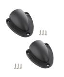 Aifeier ET Nylon Marine Clam Shell Vent Cover with Mounting Screws - 2 Pack, Black, 2.5x2.28 Inch for Boat Yacht Wiring Protection - Buy Online on SooperMarket.com