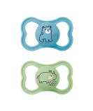 MAM Air Silicon pacifier in a set of 2 extra light and airy shield design tooth-friendly baby pacifier made of special MAM Skinsoft silicone with pacifier box 6-16 months B r / rhino B r / rhino 6-16 / silicone / day - Buy Online on SooperMarket.com