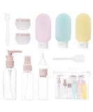 11-Piece Travel Bottle Set | 30/50/60/80ml Containers for Cosmetics Sprays & Creams | Portable Travel Accessories - Buy Online on SooperMarket.com