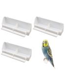 Bird Cage Feeder 3 Pcs Plastic Bird Cage Feeding Bowls Cups Hanging Parrot Water Food Feeder with Compartment and Bird Perch for Small Birds Pigeons Parakeet Canary Sparrow - Buy Online on SooperMarket.com
