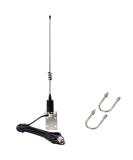 UAYESOK 15 Inch Stainless Steel Marine VHF Antenna for Cobra, Icom, Uniden, Standard Horizon Radio - Low Profile Design with 16.4ft Coaxial Cable - Buy Online on SooperMarket.com