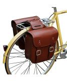 SENQI Retro Bicycle Rack Bag - Leather Rear Seatpost Bag for Vintage Bikes - Brown - Buy Online on SooperMarket.com